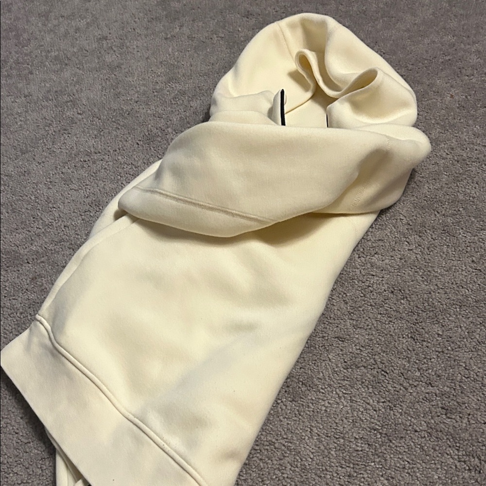 Nike Men's Cream Zip-Up Sweater - Picture 6 of 7